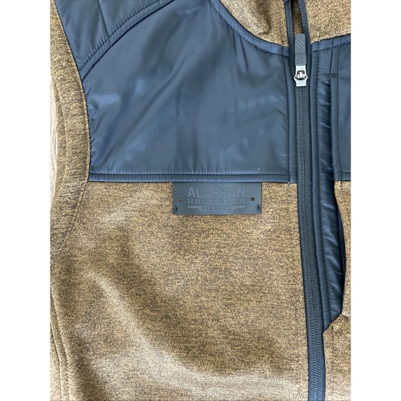 Alaskan Hardgear King Crab Fleece Vest Men's M Brown Fishing Hunting - Picture 2 of 7